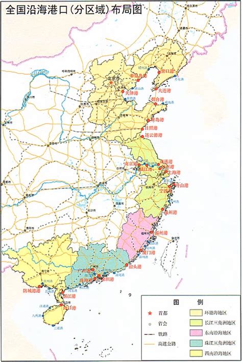 大陸沿海地圖|中国沿海航线、内河航线和港口分布在线地图